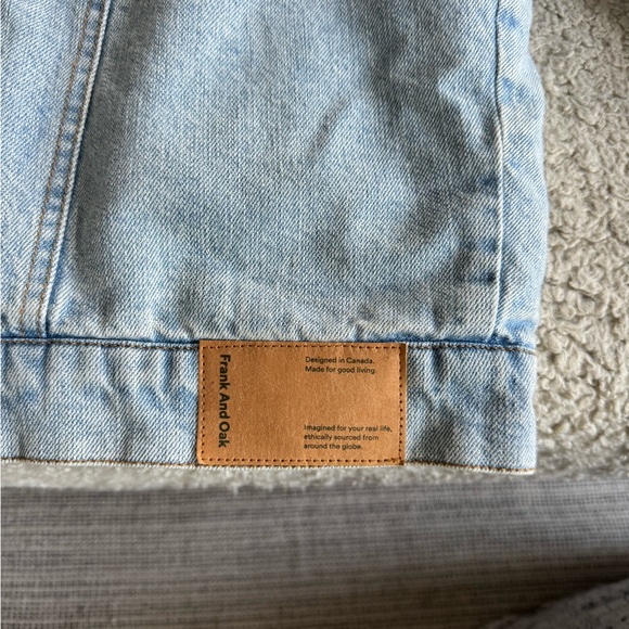 Frank and oak shearling jean jacket mens medium - Picture 5 of 5